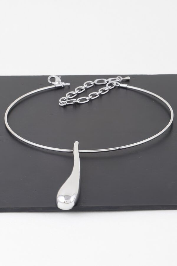 Long Teardrop Pendant Necklace – Gold or Silver
