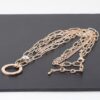 Multilayer Chain Necklace with Ring Pendant – Gold