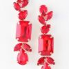 Rhinestone Dangle Drop Earrings – Polished Metal