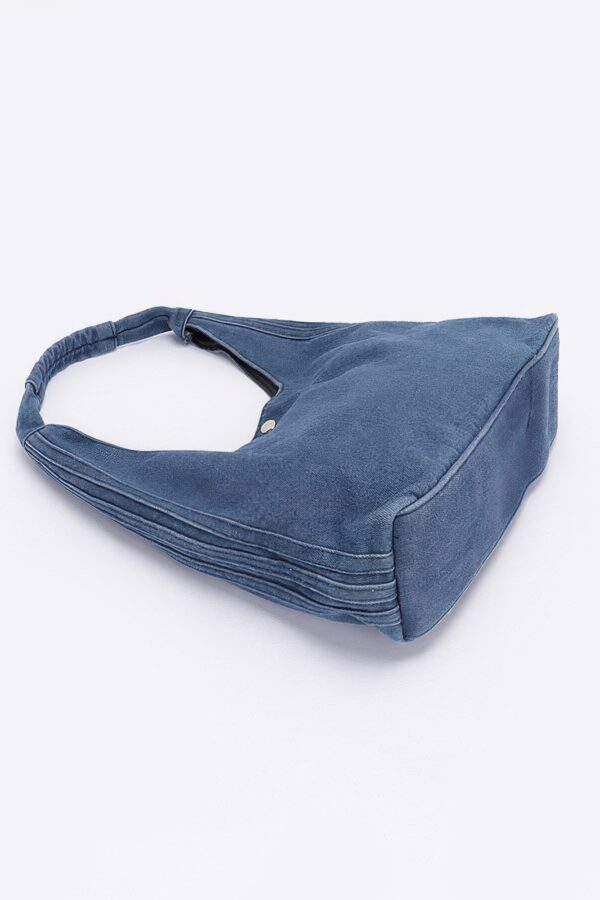 Denim Hobo Bag – Slouchy Denim Tote in Black or Dark Blue