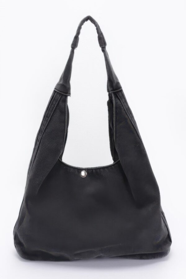 Denim Hobo Bag – Slouchy Denim Tote in Black or Dark Blue