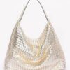 Metallic Braided Tote – Polyurethane Shimmer (Gold/Silver/Black)