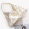 Metallic Braided Tote – Polyurethane Shimmer (Gold/Silver/Black)