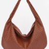 Braided Faux Leather Shoulder Bag – Minimalist Chic