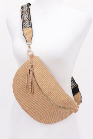 Faux Leather Fanny Pack – Multi-Color Strap