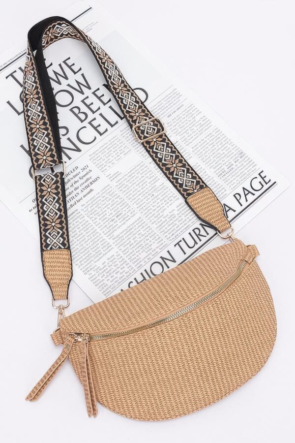 Faux Leather Fanny Pack – Multi-Color Strap
