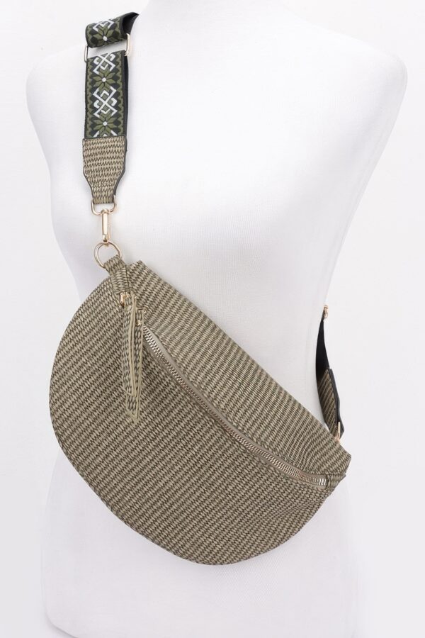 Faux Leather Fanny Pack – Multi-Color Strap