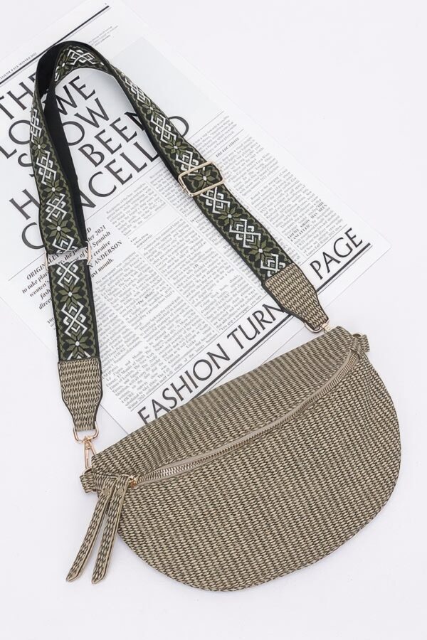 Faux Leather Fanny Pack – Multi-Color Strap