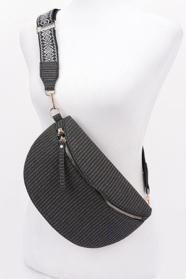 Faux Leather Fanny Pack – Multi-Color Strap