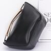 Faux Leather Metal-Handle Top Bag – Black/Camel