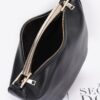 Faux Leather Metal-Handle Top Bag – Black/Camel