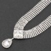 Rhinestone Necklace Set – Sparkling Collar, Gold Clear or Silver Clear