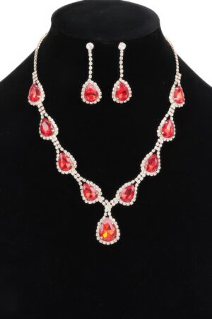 Rhinestone Necklace Set – Sparkling 13-inch Choker