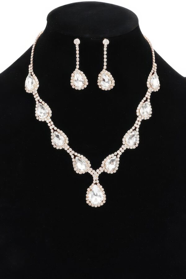 Rhinestone Necklace Set – Sparkling 13-inch Choker