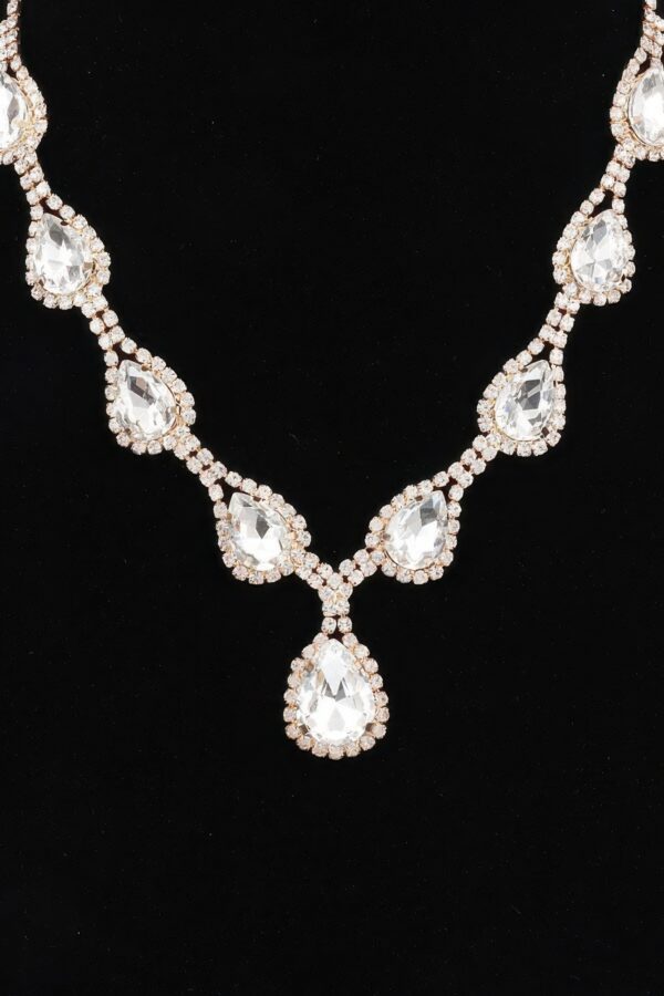 Rhinestone Necklace Set – Sparkling 13-inch Choker
