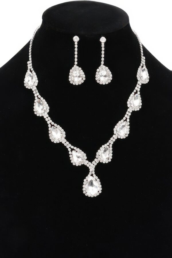 Rhinestone Necklace Set – Sparkling 13-inch Choker