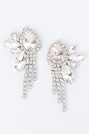 Rhinestone Drop Earrings – Sparkling 1.25 x 2.5 in