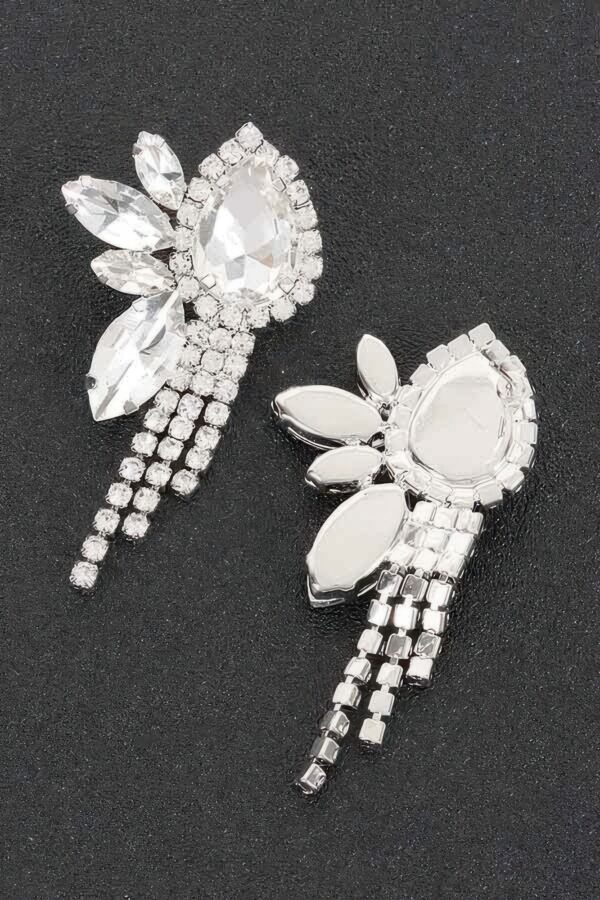 Rhinestone Drop Earrings – Sparkling 1.25 x 2.5 in