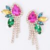 Rhinestone Drop Earrings – Sparkling 1.25 x 2.5 in