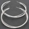 Rhinestone Hoop Earrings – Oversized 3.25 in Sparkle