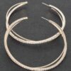 Rhinestone Hoop Earrings – Oversized 3.25 in Sparkle
