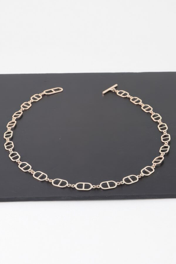 Mariner Chain Toggle Necklace – Gold Finish