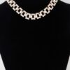 Jeweled Box Chain Necklace – Clear Gemstones, Gold or Silver
