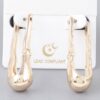 Melted-Edge Shiny Hoop Earrings – Gold or Silver