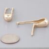 Melted-Edge Shiny Hoop Earrings – Gold or Silver
