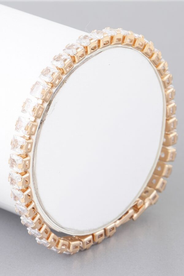 Minimal Cubic Zirconia Bracelet – Gold or Silver