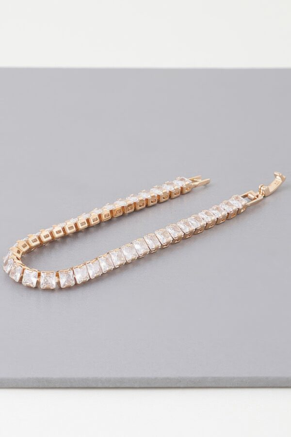 Minimal Cubic Zirconia Bracelet – Gold or Silver