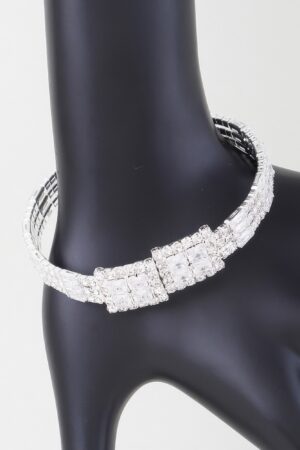 Multi Cubic Zirconia Bracelet – Silver-Plated Sparkle