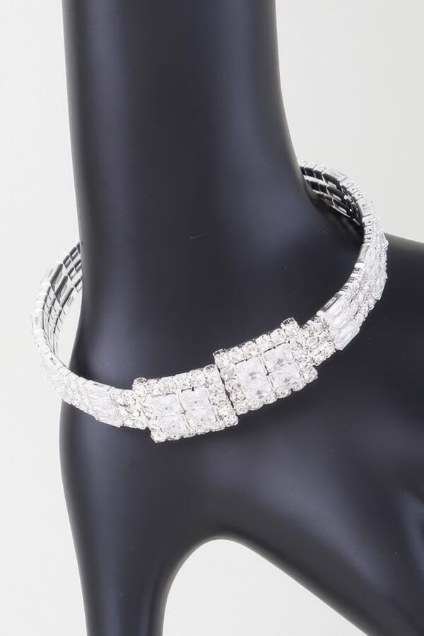Multi Cubic Zirconia Bracelet – Silver-Plated Sparkle