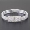 Multi Cubic Zirconia Bracelet – Silver-Plated Sparkle