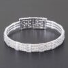 Multi Cubic Zirconia Bracelet – Silver-Plated Sparkle