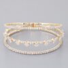 Triple Cubic Zirconia Bracelet – Trio Stone Accent
