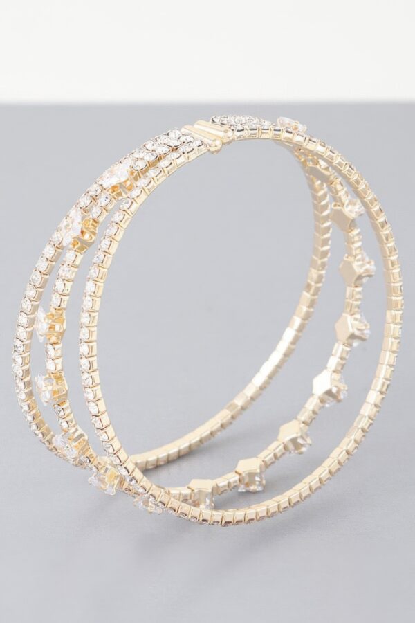 Triple Cubic Zirconia Bracelet – Trio Stone Accent