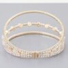 Triple Cubic Zirconia Bracelet – Trio Stone Accent