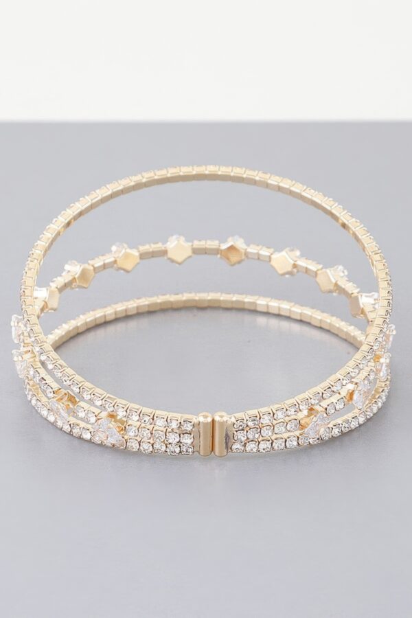Triple Cubic Zirconia Bracelet – Trio Stone Accent