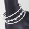 Triple Cubic Zirconia Bracelet – Trio Stone Accent