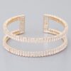 Crystal Cubic Zirconia Bracelet – Gold-Plated or Silver-Plated