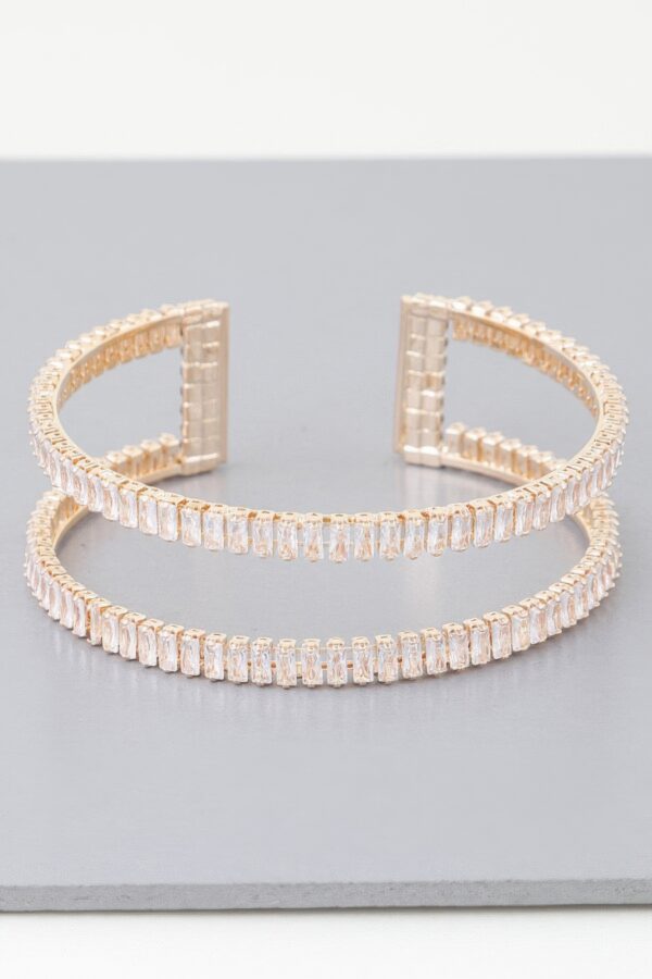 Crystal Cubic Zirconia Bracelet – Gold-Plated or Silver-Plated