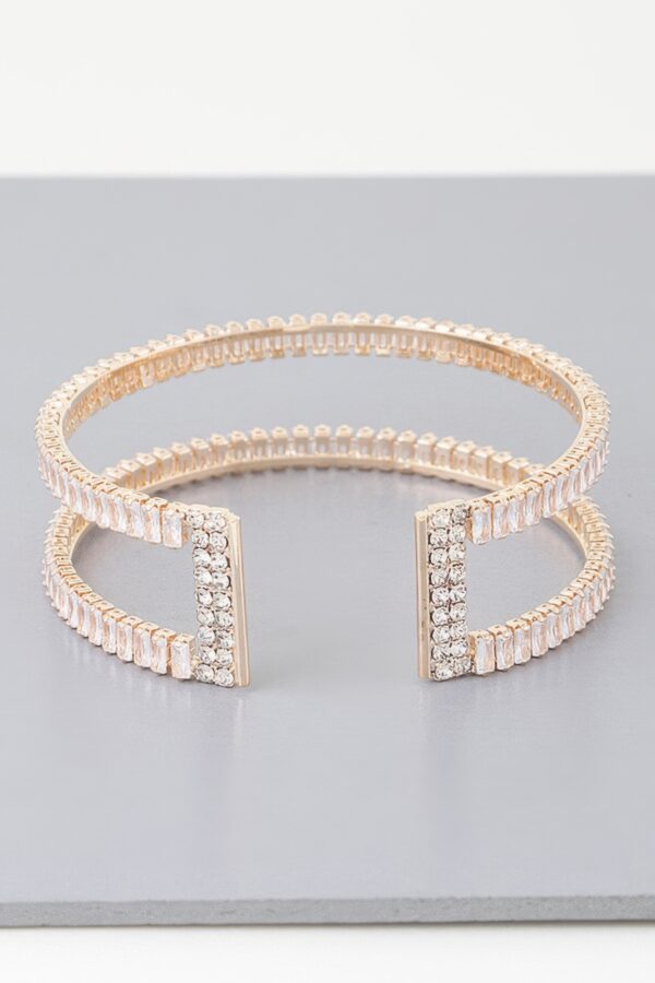 Crystal Cubic Zirconia Bracelet – Gold-Plated or Silver-Plated