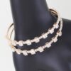 Double Cubic Zirconia Bracelet – Twin Stone, Gold or Silver