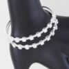 Double Cubic Zirconia Bracelet – Twin Stone, Gold or Silver