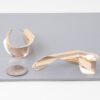 Abstract Twisted Plate Drop Earrings – Shiny Metal