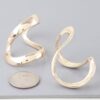 Abstract Bend Earrings – Polished Metal in Gold or Silver