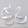 Abstract Bend Earrings – Polished Metal in Gold or Silver