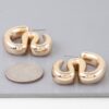 Polished Wave Bend Earrings – Gold