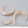 Hammered Open Oval Hoop Earrings – Gold